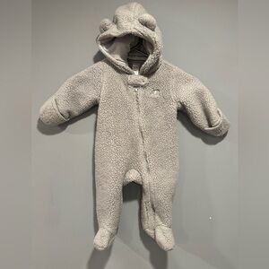 Carter's Soft Gray Sherpa Baby Footie